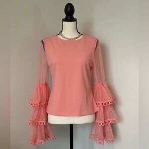 NEW Coral Ruffles Blouse